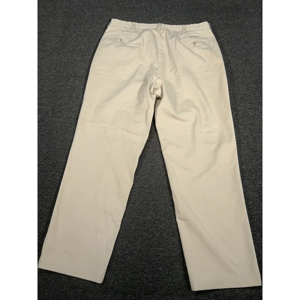 VTG Polo Ralph Lauren Andrew Pants Men's 40x34 (Fits 38x32) Beige Double Pleated